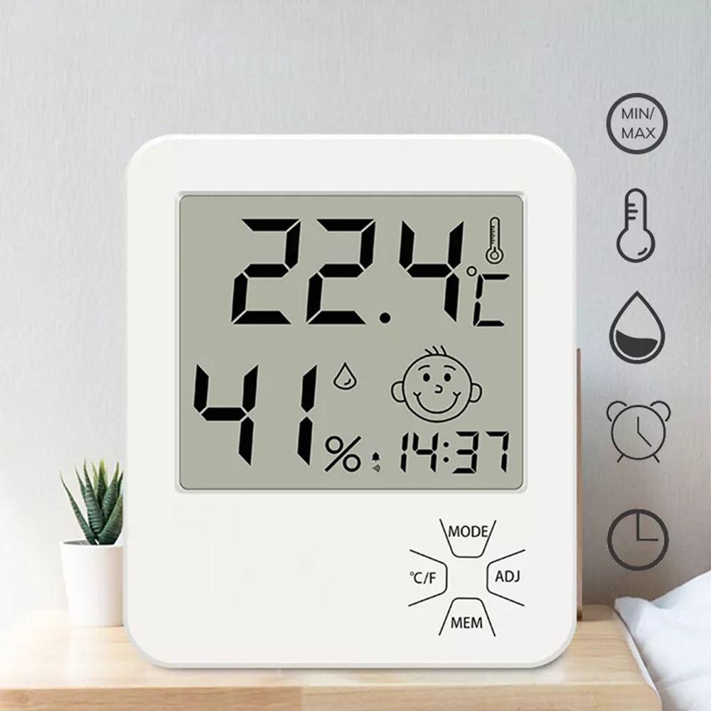 Top Digital Thermo-Hygrometer Thermo-Hygrometer Stasiun Cuaca Profesional Sensor Suhu Dalam Ruangan