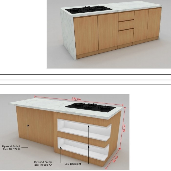 meja island dapur minimalis table modern