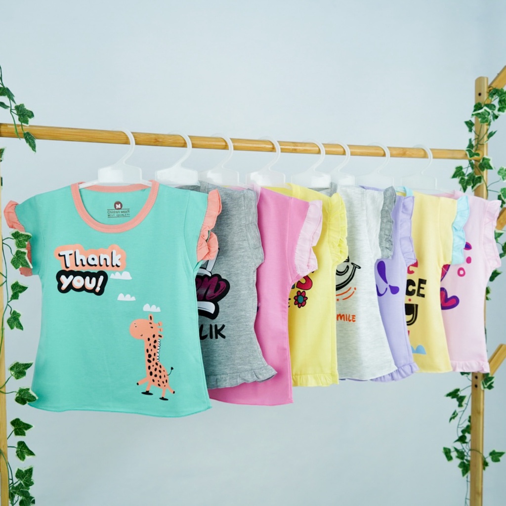 KAOS ANAK CEWEK 1-7 TAHUN - RUFFLE CUTE