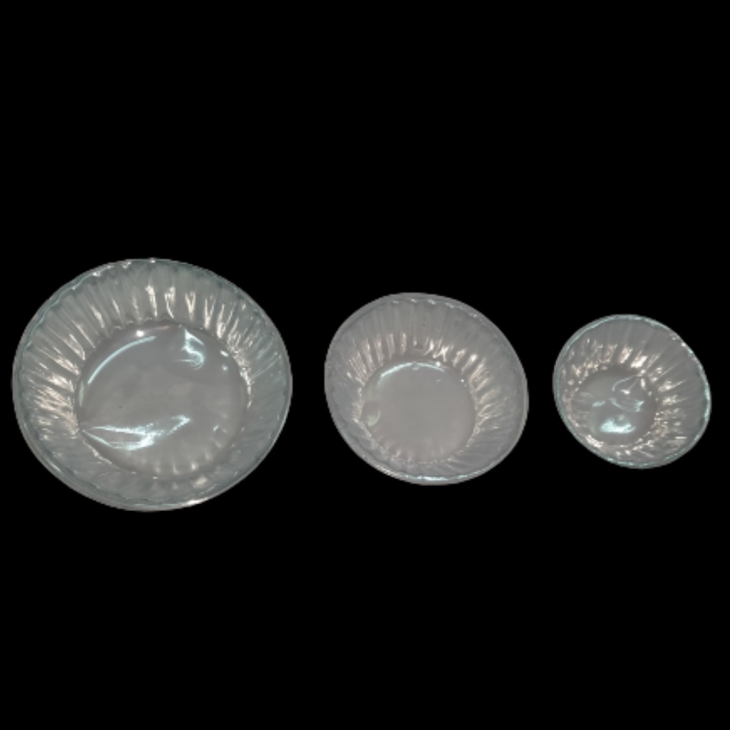 Mika Plastik Cup Roti Bening Besar-Sedang-Kecil 1 Pack | Mika Cup Puding | Mika Cup Sambal