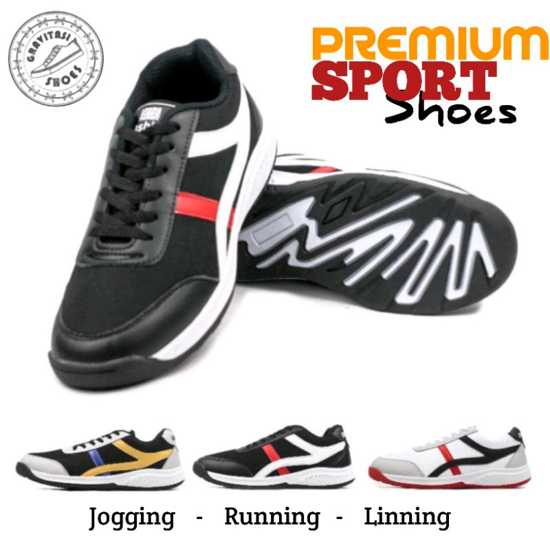 Sepatu sneakers olah raga jogging running lining import cowok pria murah