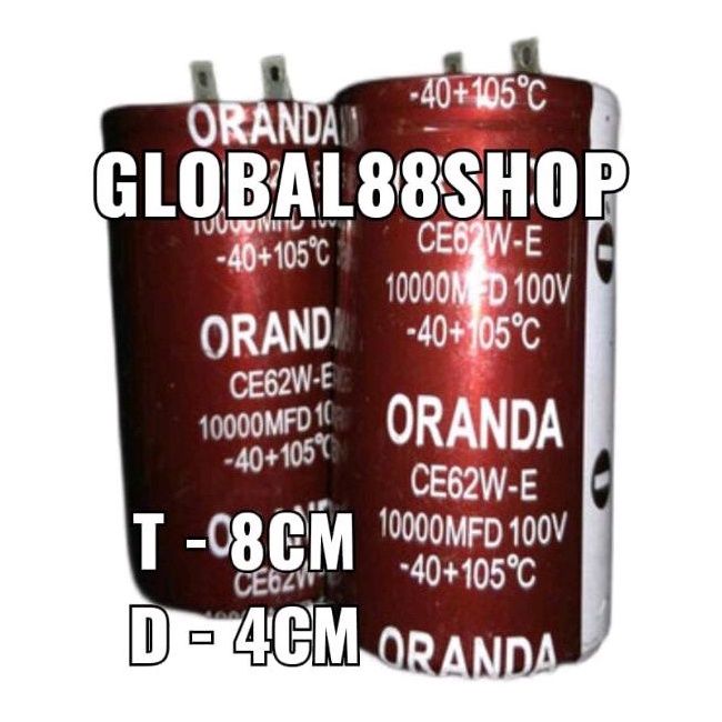 ELCO 10000/80V 10000uf/80V ORANDA KAPASITOR 10000 80V