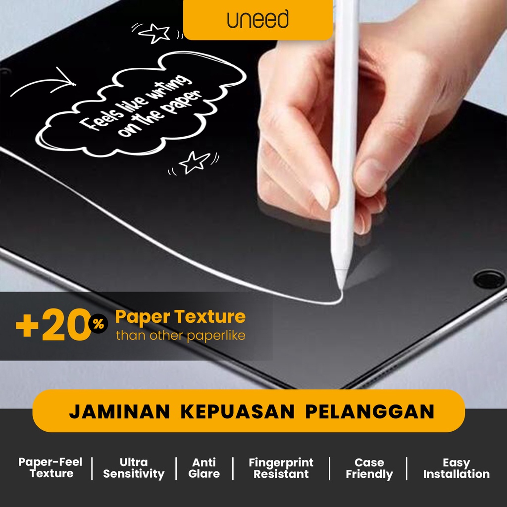 Uneed Hybrid Pro Paperlike Screen Protector Anti Gores for Samsung Tab