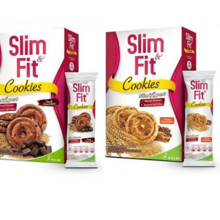 

[KODE PRODUK 7MGBB4274] Slimfit slim & fit DIET cookies dark chocolate raisin cinamon 10x22 gr SLIM FIT