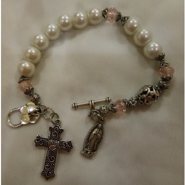 Rosario - Gelang Rosario Mutiara Syntetic (White Pearl) - Hollishop