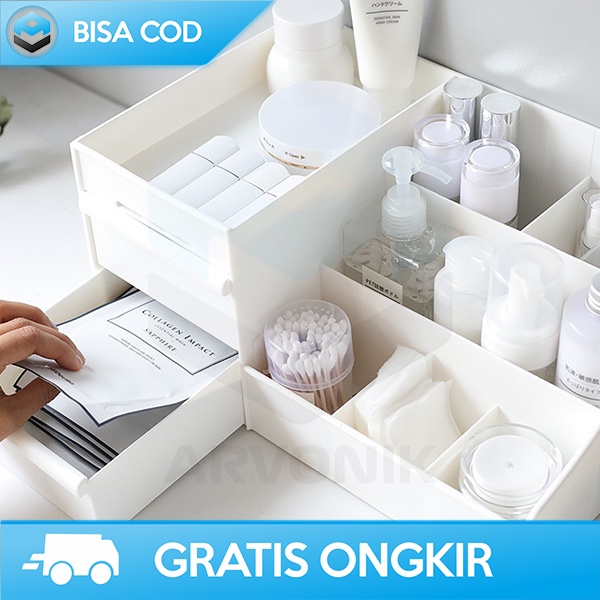 TEMPAT PENYIMPANAN KOSMETIK RAK ORGANIZER SKIN CARE DAN MAKE UP SIZE M