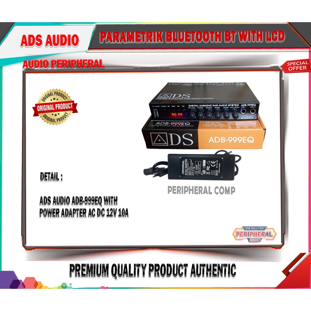 PARAMETRIK BLUETOOTH LCD BT ADB-999EQ EQUALIZER PRE AMP KARAOKE