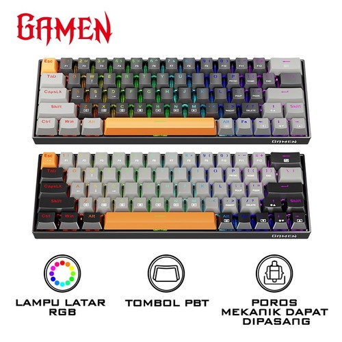 GAMEN Titan III Mechanical Switch Blue Gaming Keyboard Wired RGB Ori