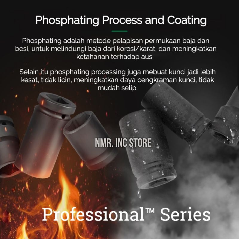 Mata Kunci Shock 1/2 Professional Big Size 27 30 32 34 36 38 41 mm CR-Mo Impact Sok Sock Socket.
