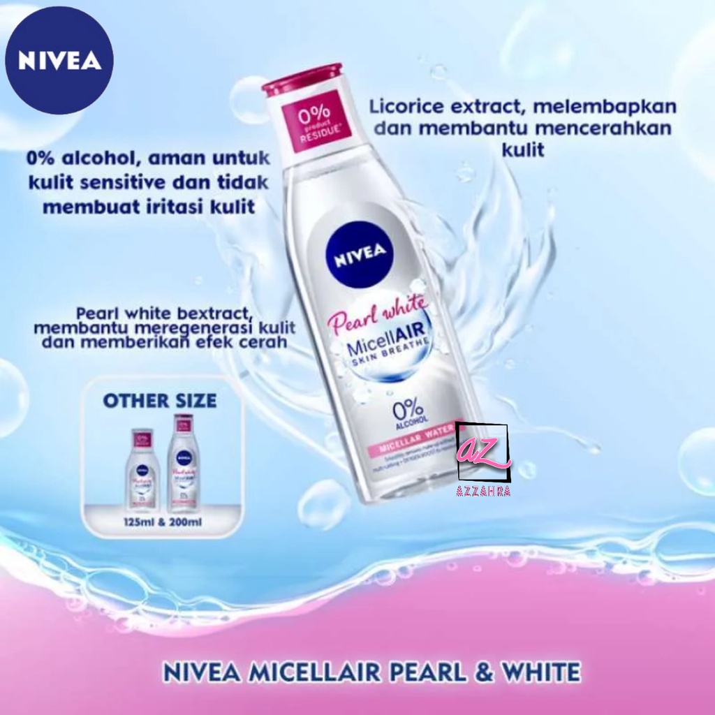 NIVEA MicellAir Oil &amp; Acne Care | Black XPERT | Make Up Double Eye Remover | Pearl And White | Hydration 125ml