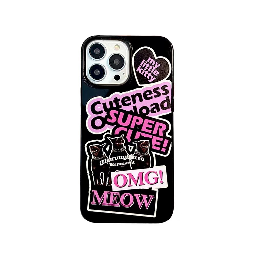 Ins Pola Doberman Cocok Untuk iPhone 14 14pro 14Plus 14prm iPhone 13 13pro 13prm iPhone 11 7Plus 8Plus Xr XS 12 Pro Max Empat Sudut Casing Ponsel Tahan Guncangan