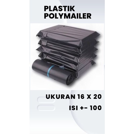 PLASTIK POLYMAIRE + PEREKAT / PLASTIC PACKING POLYMAILER 16x20