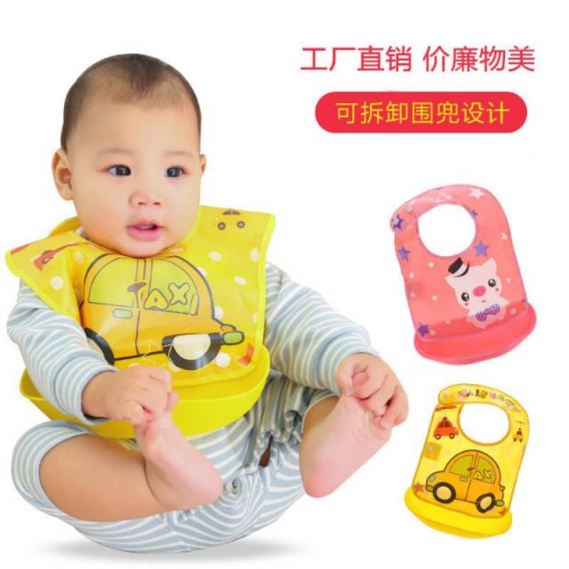 CELEMEK MAKAN BAYI ANAK WATERPROOF BIB SLABBER CELEMEK BAYI CELEMEK MAKAN ANAK