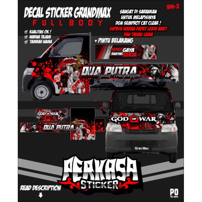decal printing full body grandmax pickup keren (gm-3) -PERKASA STICKER-