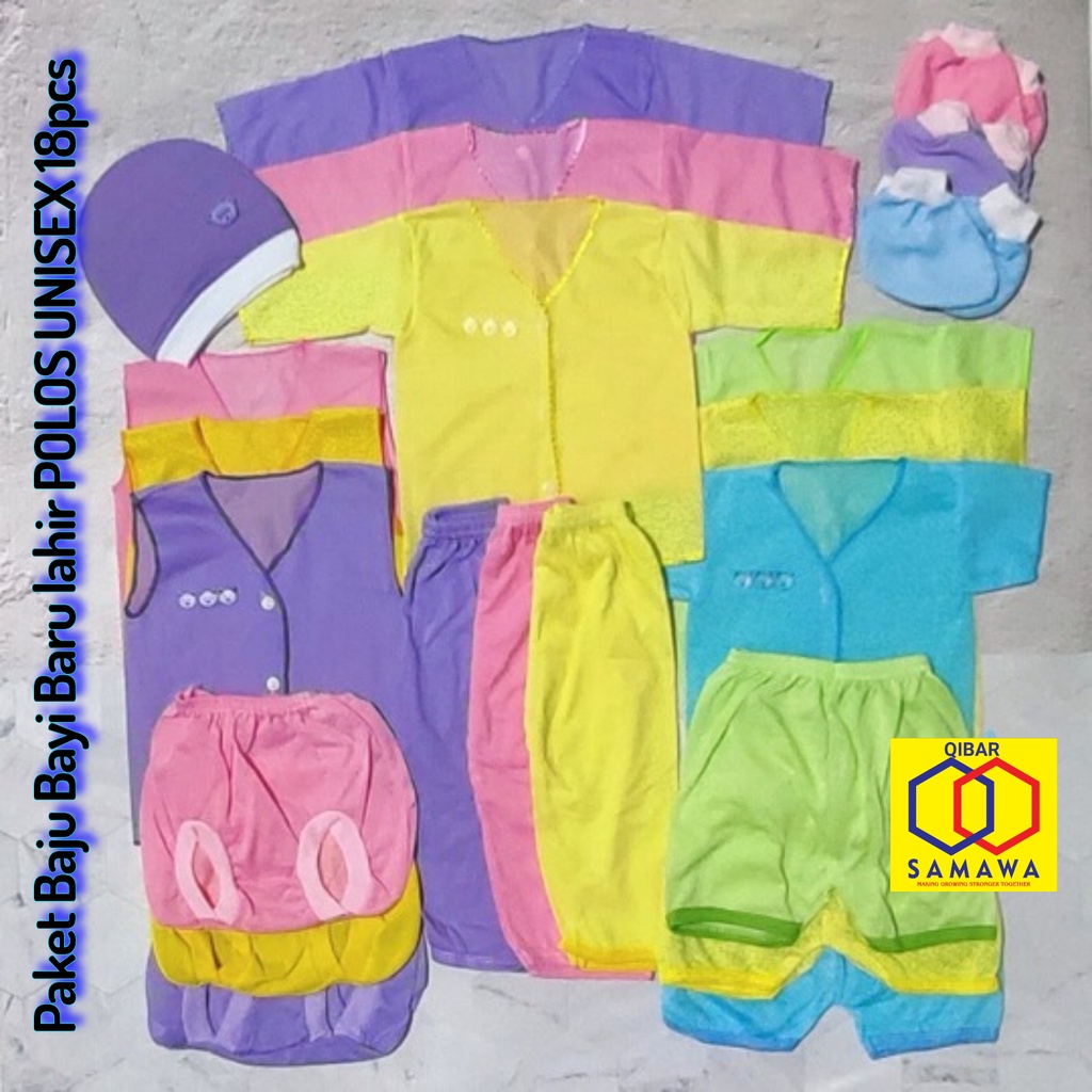 Halus &amp; Lembut Paket 18 pcs Baju Bayi Baru Lahir Komplit, Hemat, Nyaman.