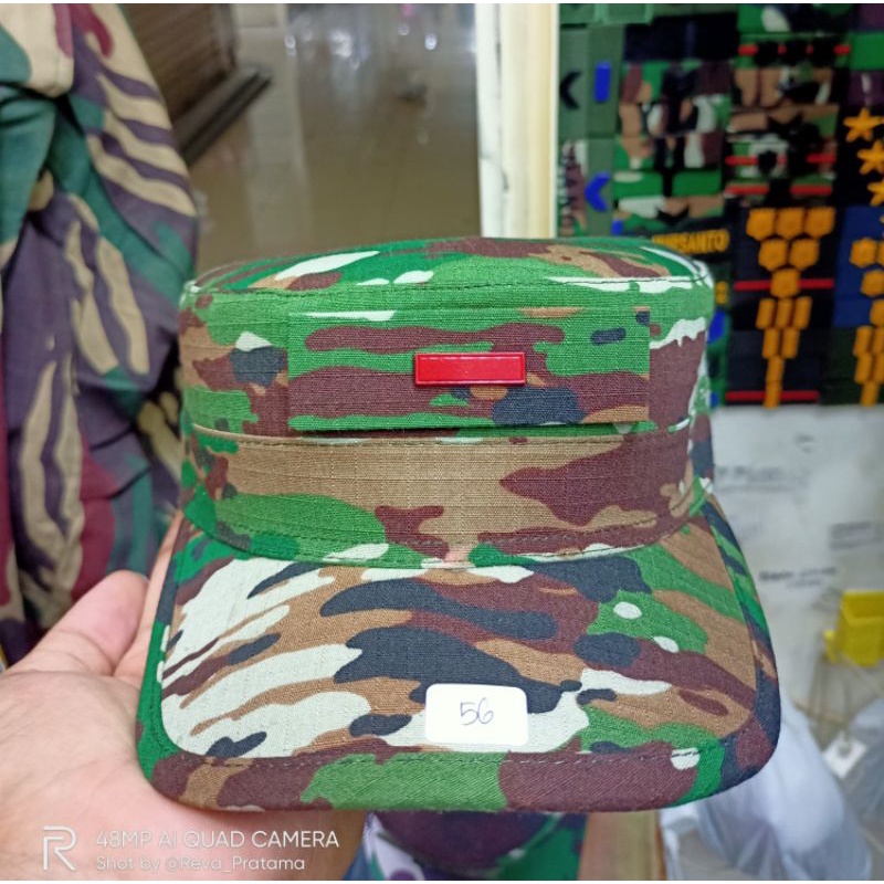 topi pdl loreng terbaru + pangkat prada - akrilik