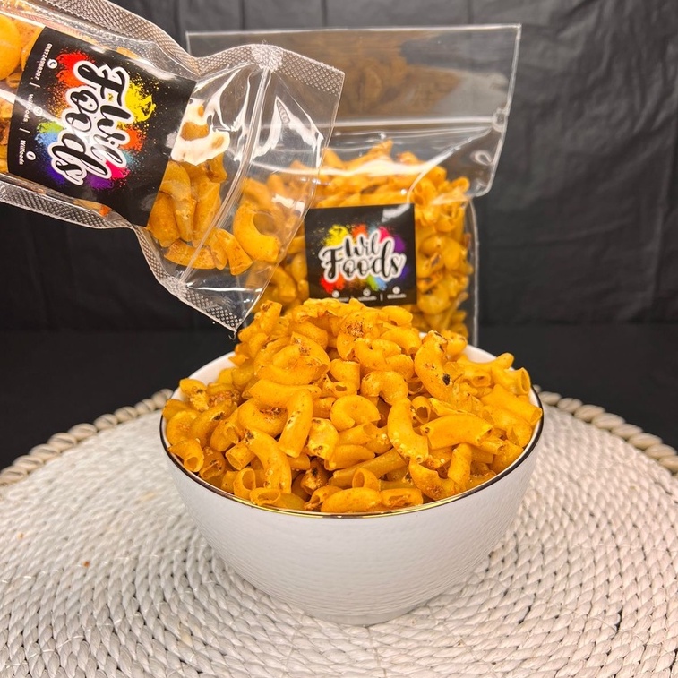 

MAKARONI SANGRAI100GR/KRIUK/NGEMILYUK/CEMILAN/PEDAS/SNACK/RAJASNACK