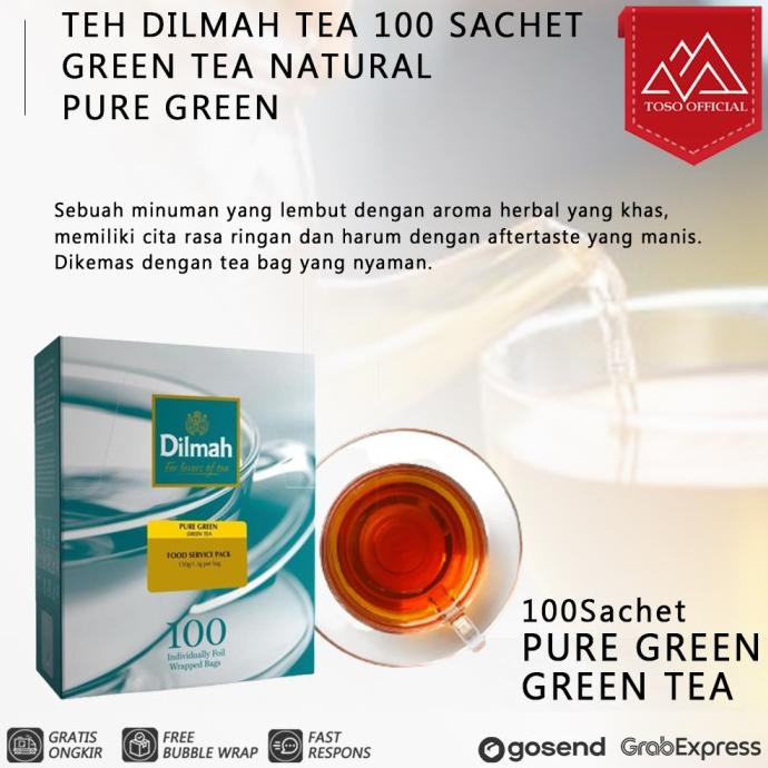 

Teh Dilmah Tea 100 sachet Green Tea Natural Pure Green