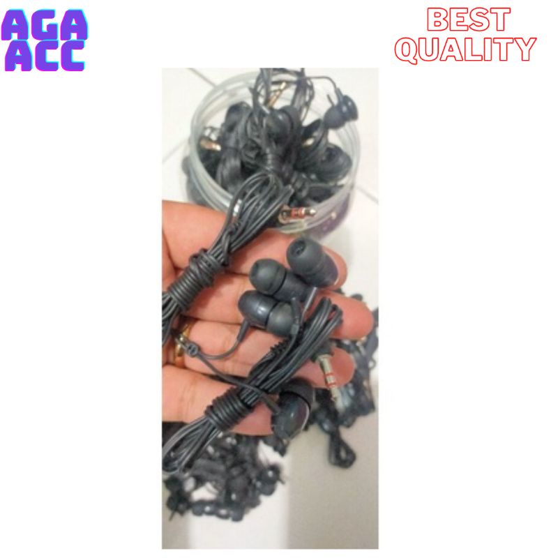 HEADSET HANDSFREE EARPHONE SUPERBASS BLACK GARUDA HEADSET KACANG TERMURAH!!!