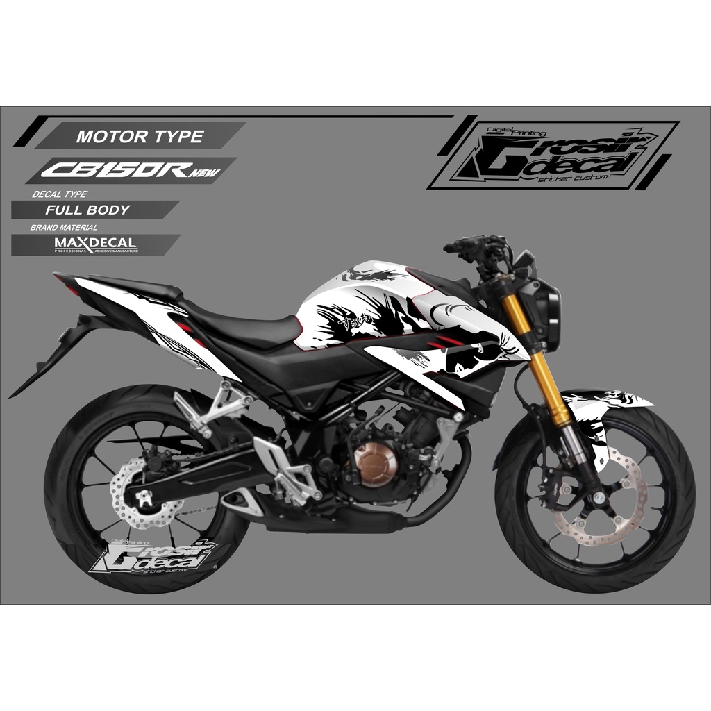 DECAL CB150R NEW PUTIH 2018 - 2022 Fullbody STICKER CB150R NEW PUTIH