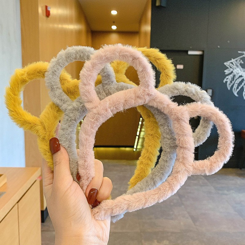 Bando Bunny Korea Style Anak Perempuan / Kuping Kelinci Polos Headband Bunny Wanita Imut Bulu Halus Murah ZR Vedia