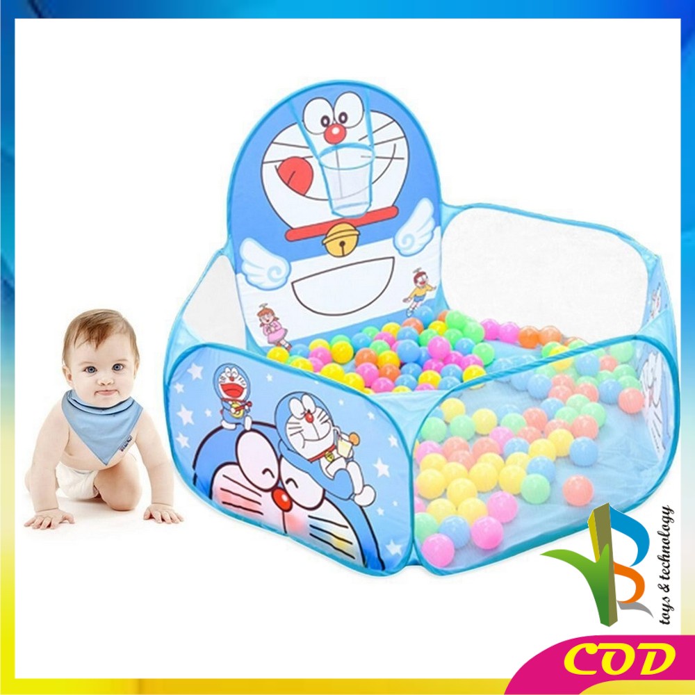 RB-M7 Mainan Kolam Mandi Bola 1.2m Tenda Keranjang Mandi Bola Anak + Ring Basket Hadiah Ulang Tahun