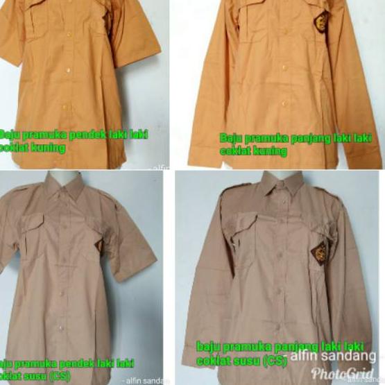 baju pramuka pria SD SMP SMA lengan pendek panjang seragam sekolah
