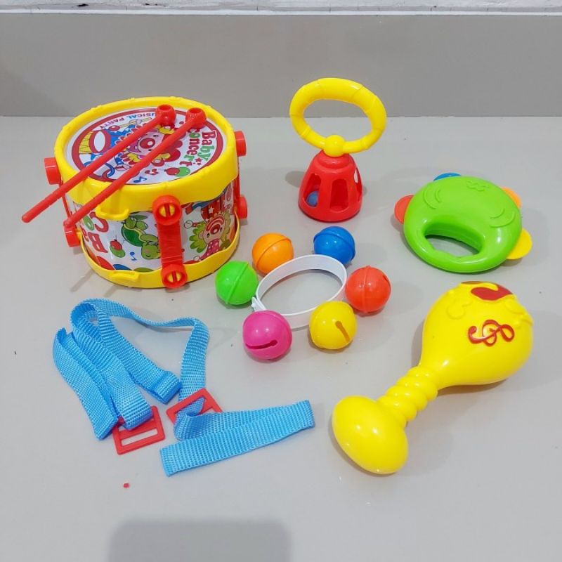 Mainan Set Baby Concert Edukasi - Alat Musik Rattle Bayi Kerincingan