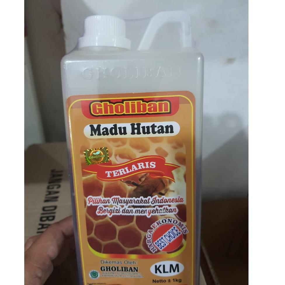

(Code)-Z32G-☎) Madu KLM Kalimantan Gholiban 1 kg / 1kg original Botol Timbul Huruf Gholiban pasti dikirim