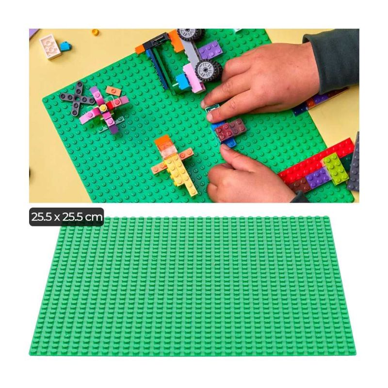 KAZI Base Plate LEGO Building Blocks 25.5 x 25.5 cm - HQB1143 Hijau Green