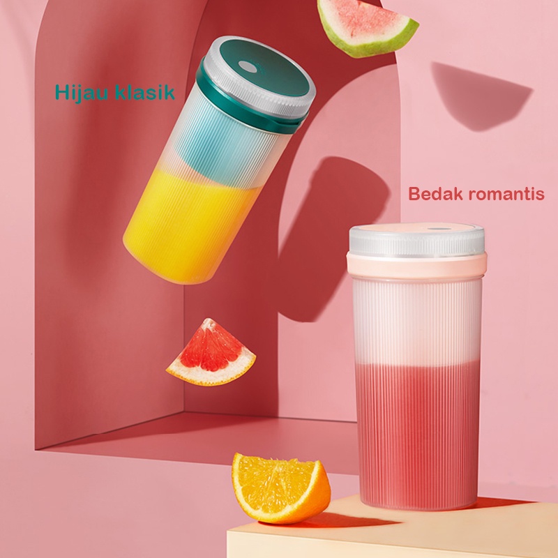 SYH Mall Blender Mini Portable / Juicing Cup / Blender Portable / Gelas Blender Juicer Portable / Rechargeable Juicer Portable / Mini USB botol 300ML Blender Jus Mini Alat Jus Portable Listrik