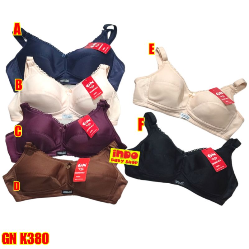 Golden Nick GN K 380 K380 BRA BH SPORT Tanpa Busa Tanpa Kawat Kait 2 34-38