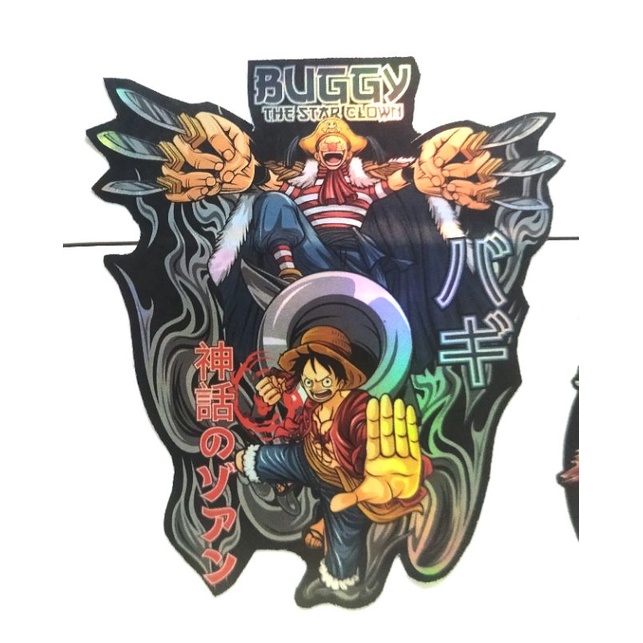 stiker hologram anime one piece berkualitas