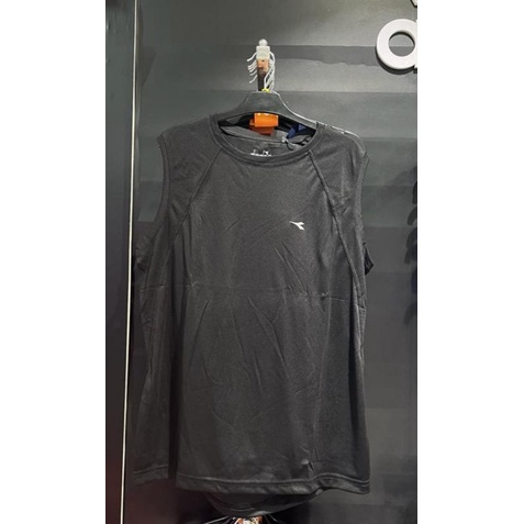 Diadora ikaros kaos olahraga tanpa lengan pria - black - dry fit