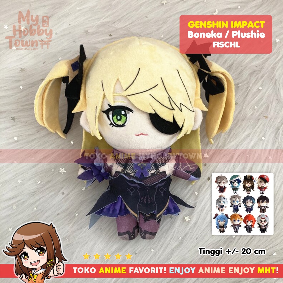 Boneka Anime Game Karakter Fischl Plushie Doll