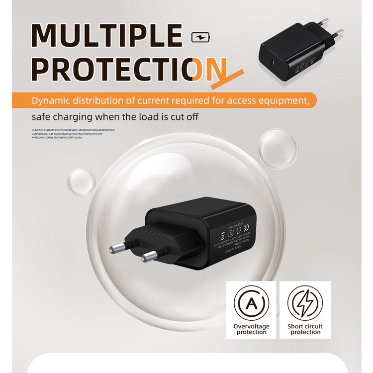 Fast Charging PD3.0 Type-C Port Quick Charge 20W Fast Charging Quick Charger Adaptor