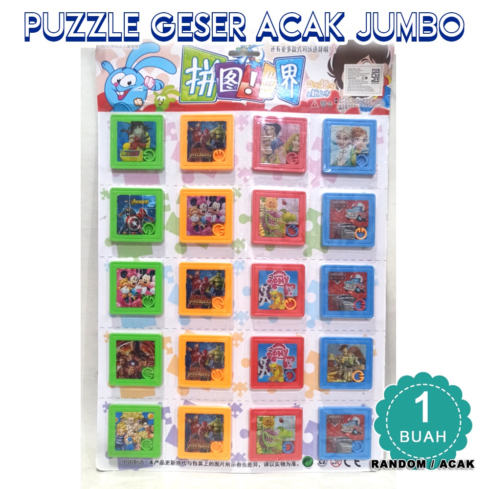 Mainan Puzzle Geser Acak JUMBO - Satuan acak - PUZZLE GESER JUMBO