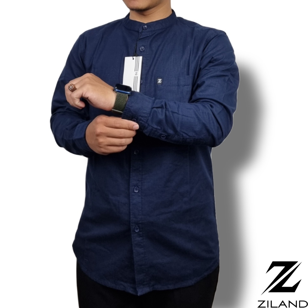 Kemko Dewasa ZILAND 003 Kemeja Koko Pria Lengan Panjang Polos Katun Sigaret Premium Ada Ukuran Jumbo High Quality