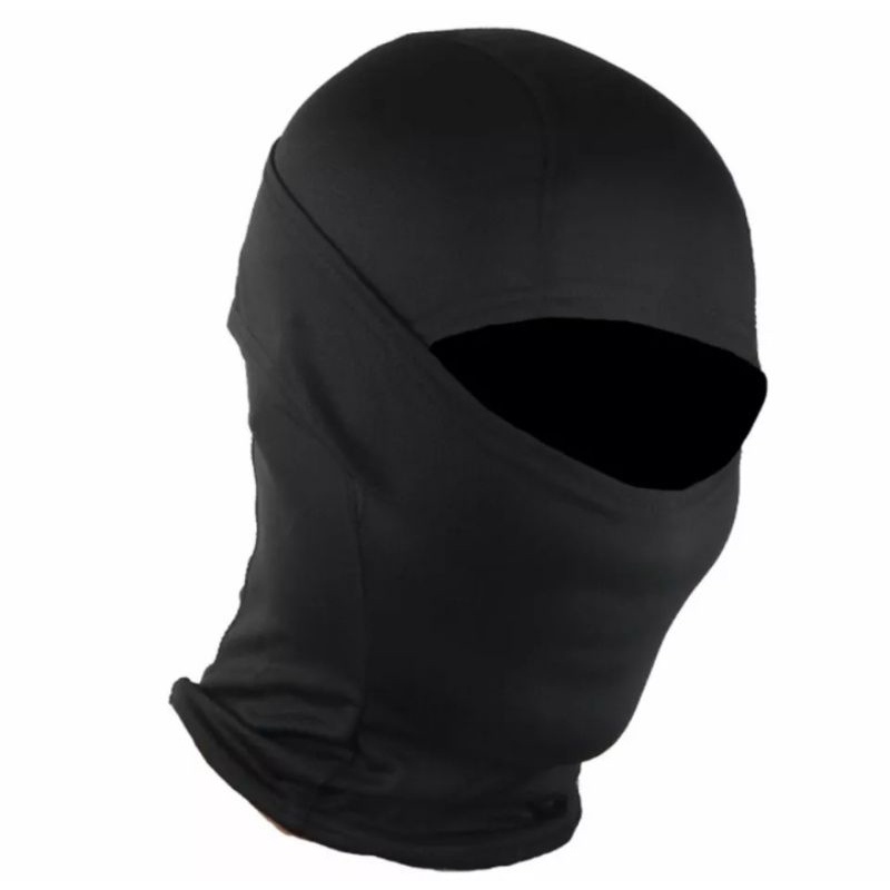masker buff ninja full face balaclava spandex hitam import