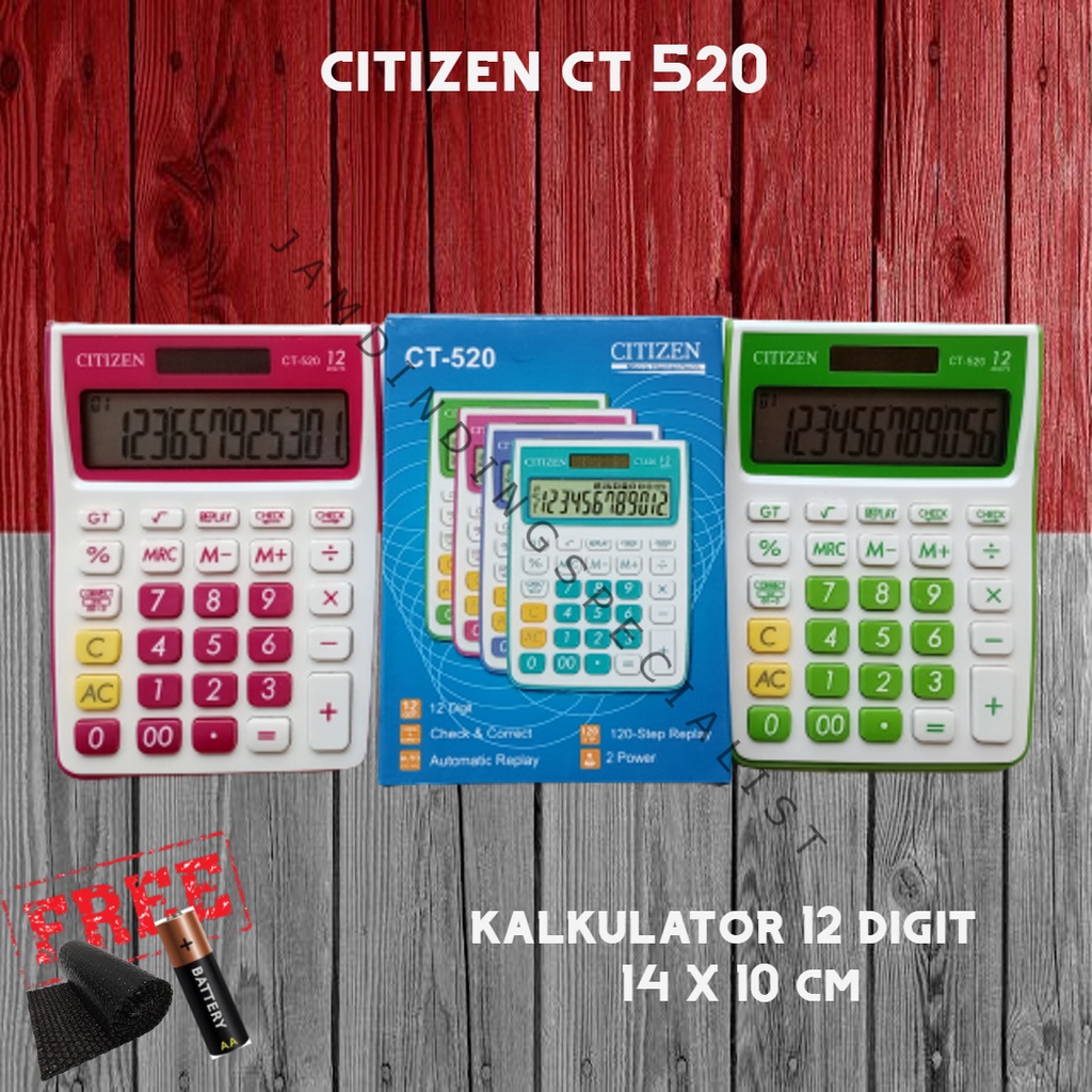 

Kalkulator Mesin Hitung Warna Kantor Dagang Sekolah 12 Digit 14cm X 10cm CT 520