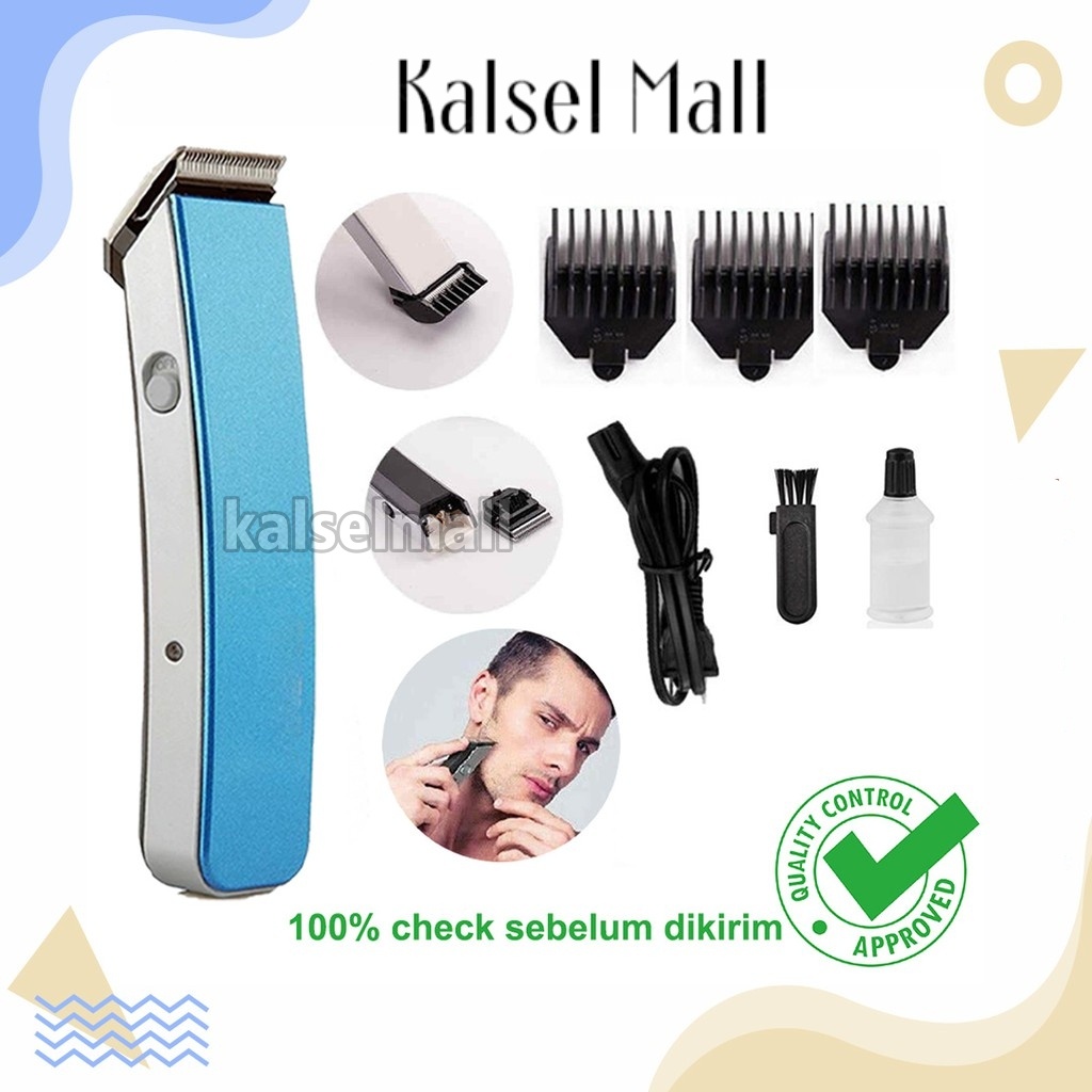 Pencukur Otomatis Alat Mesin Cukur Charger Baterai Rambut Kumis Jenggot Jombang Jambang Jabis Brewok Bewok Janggut Bulu Ketek Ketiak Tanpa Kabel Portabel Nova Original Salon NS 216 Hair Clipper Shaving Portable Balikpapan Banjarmasin Samarinda ACK21