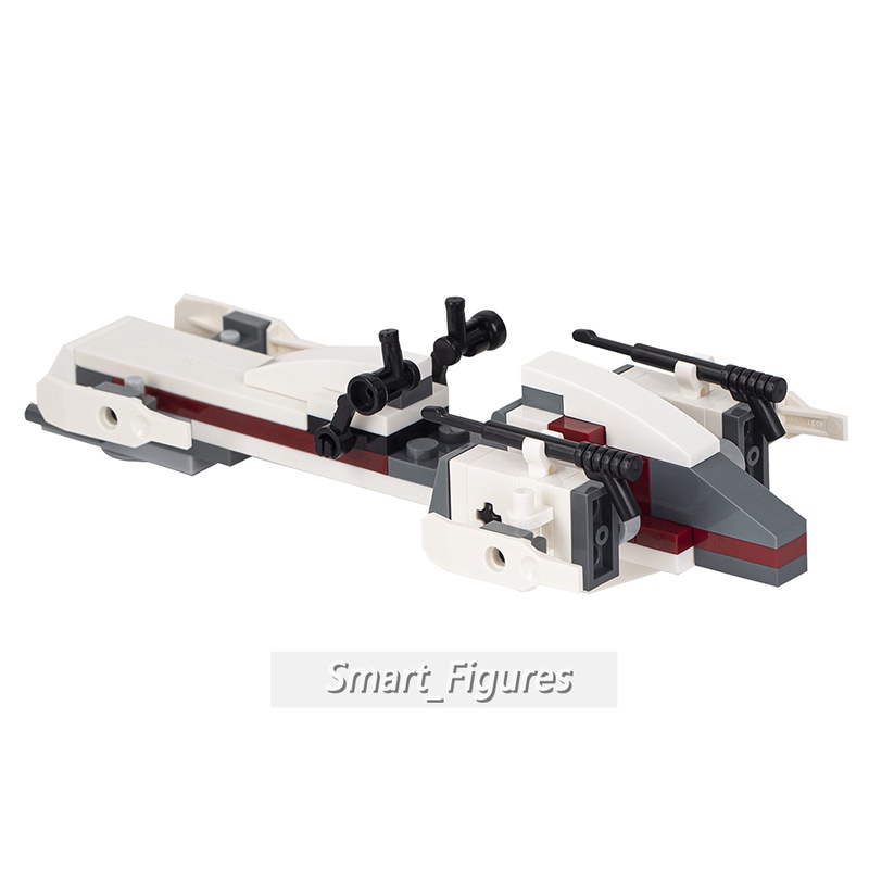 Moc Creative Series Star Wars Speeder Bike BARC Speeder Patrol Speeder Sepeda Swift Speeder Sepeda Angka Mini