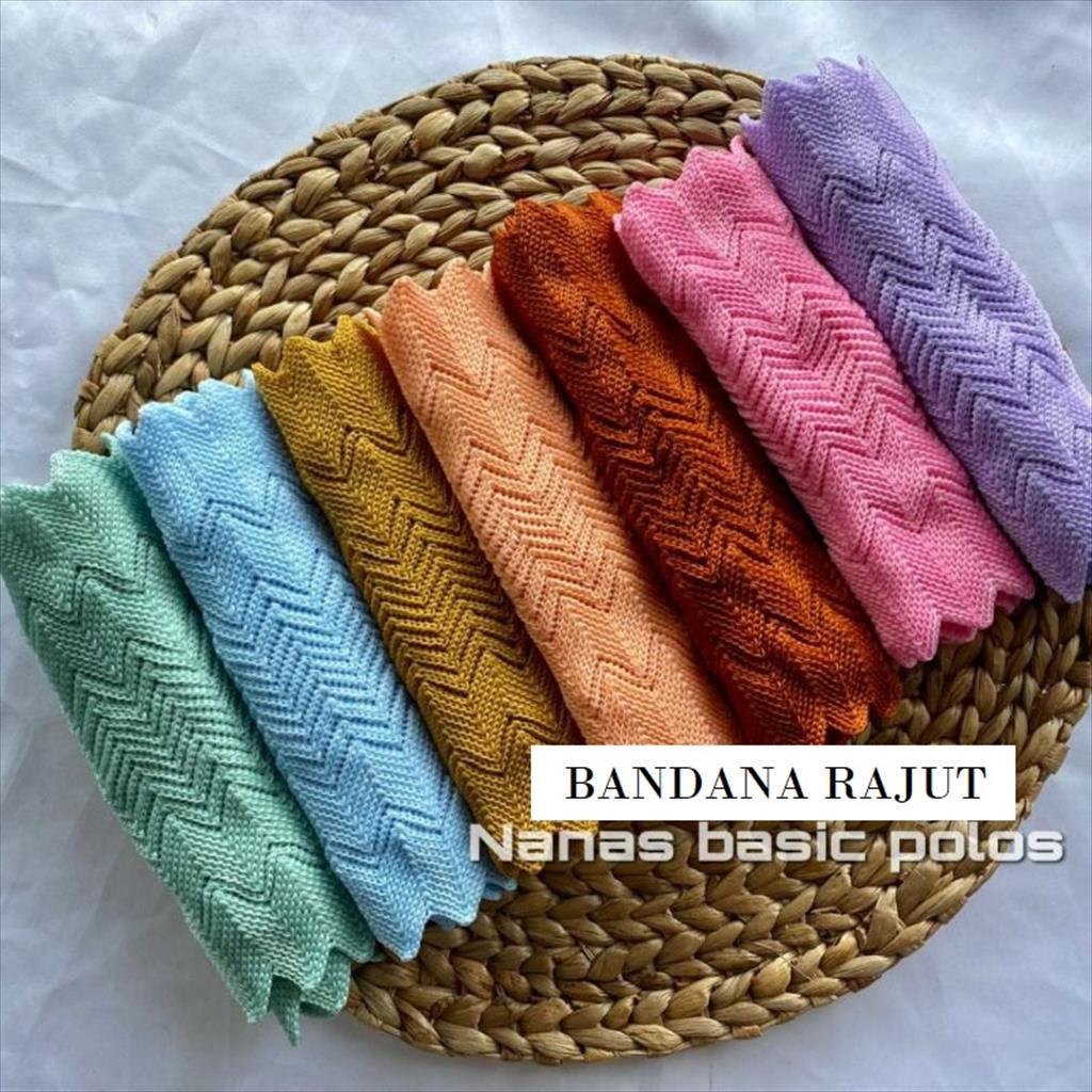 YA 868 - Bandana Ciput Rajut Nanas Zigzag Inner Dalaman Jilbab Kerudung Hijab