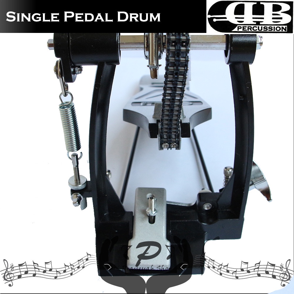 Single Pedal Bass Drum Double Chain DB Percussion Kuat Awet DPD 669