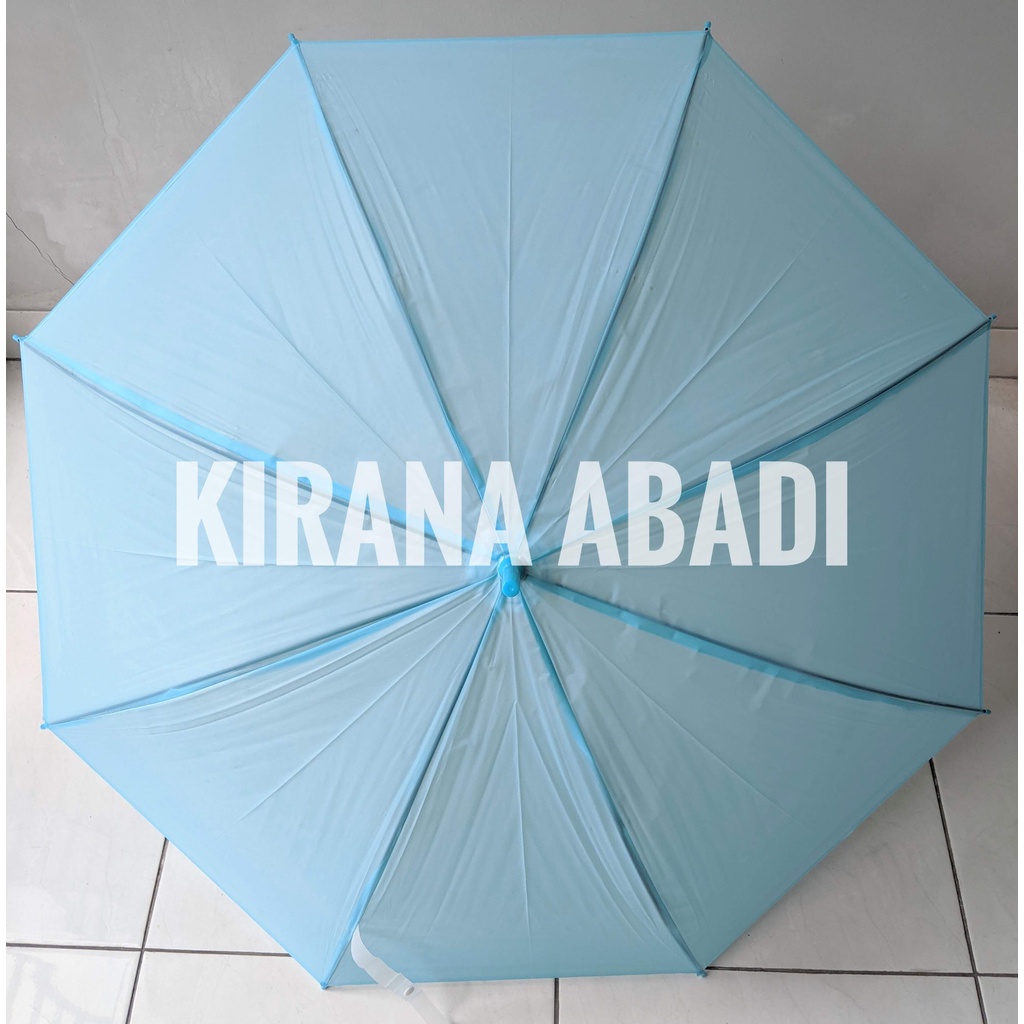 Payung transparant doff PVC polos warna