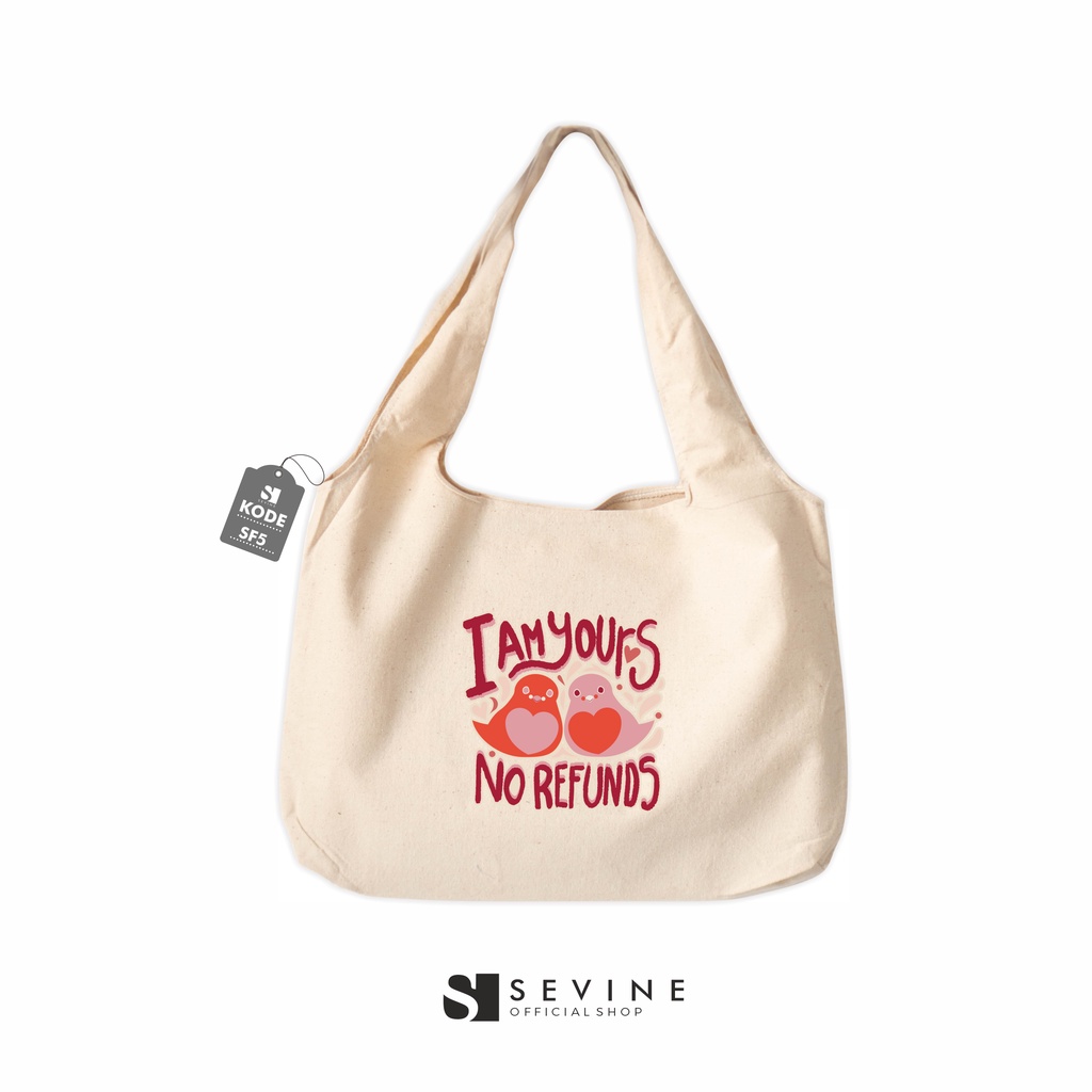 Sevine Tote Bag Kanvas Bonnie Tas Wanita Kuliah Fashion Laptop Totebag Quotes Aesthetic Vintage Pastel Retro Series - SF