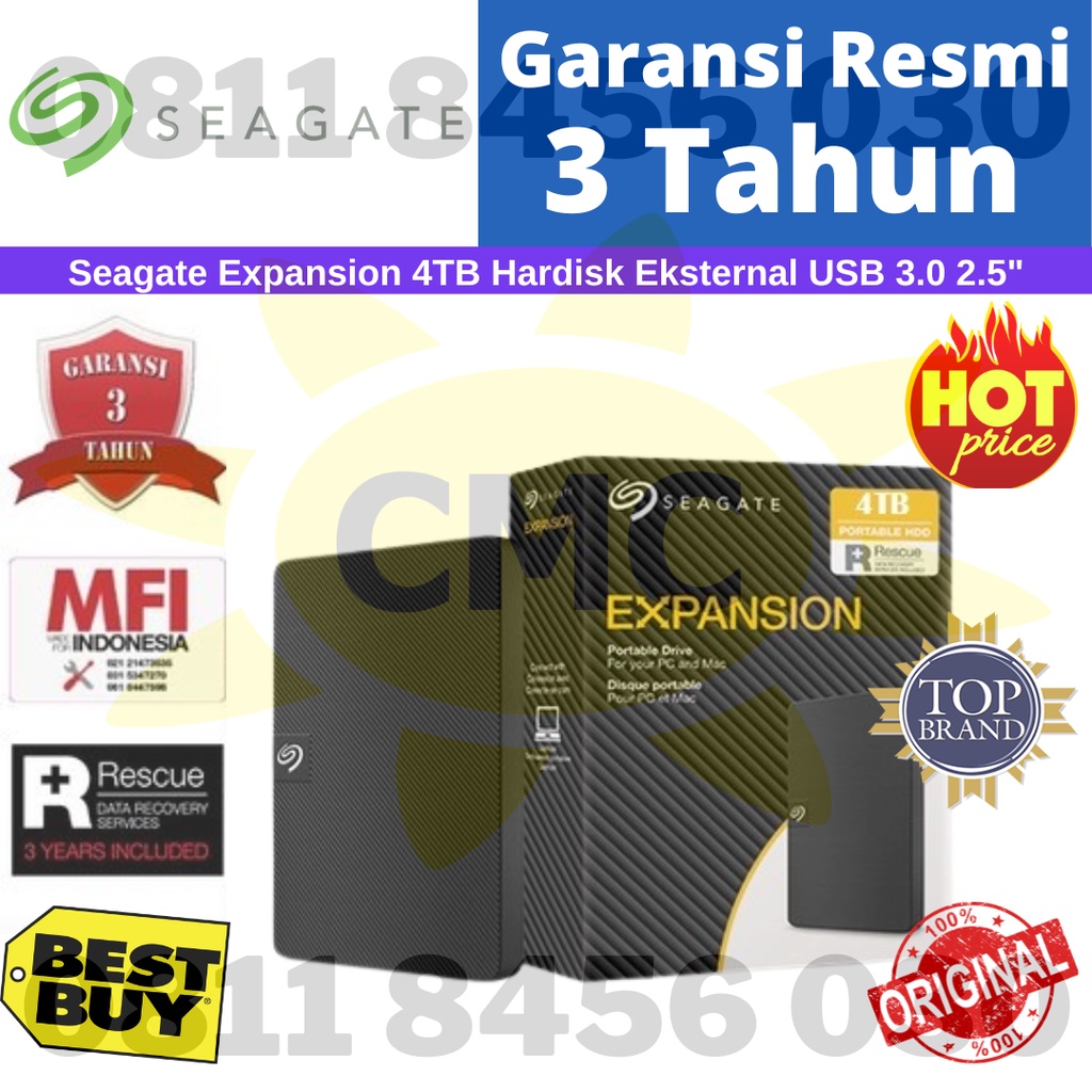 Hard External Hardisk Seagate Expansion 4TB HDD Garansi Resmi