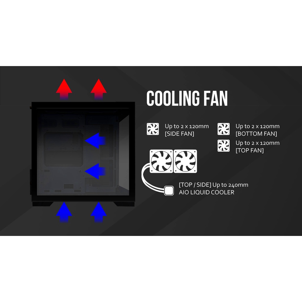 Casing Prime X-[KM] Glass Black PRIME X KM Micro ATX Casing PC