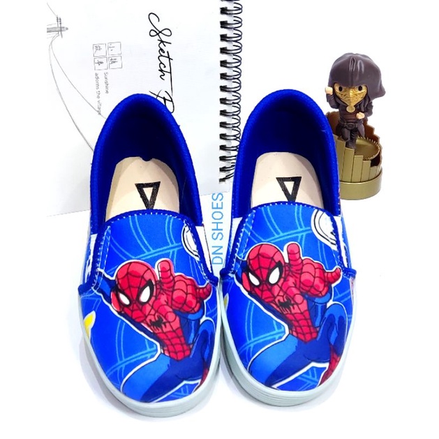 Sepatu Anak Laki-Laki Karakter Laba Laba Spider Navy