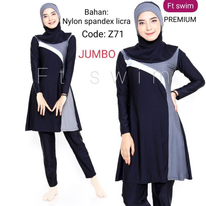 Jumbo Baju Renang Wanita Muslimah Dewasa/Pakaian Renang Big Size